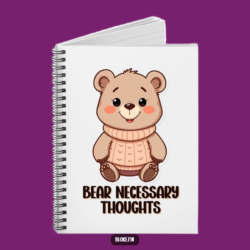 Funny Bear Notebook: Chunky Cartoon Journal Funny Gift for Writers