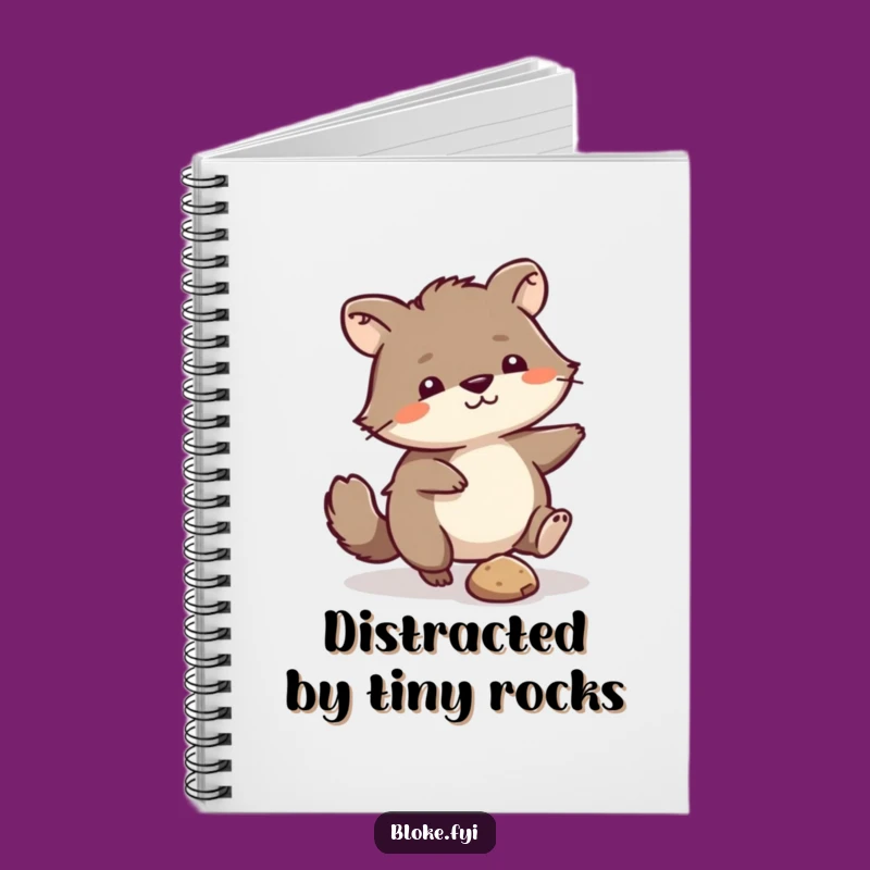 Funny Scruffy Animal Pebble Kicker Notebook: Jot Down Thoughts with Relatable Humor