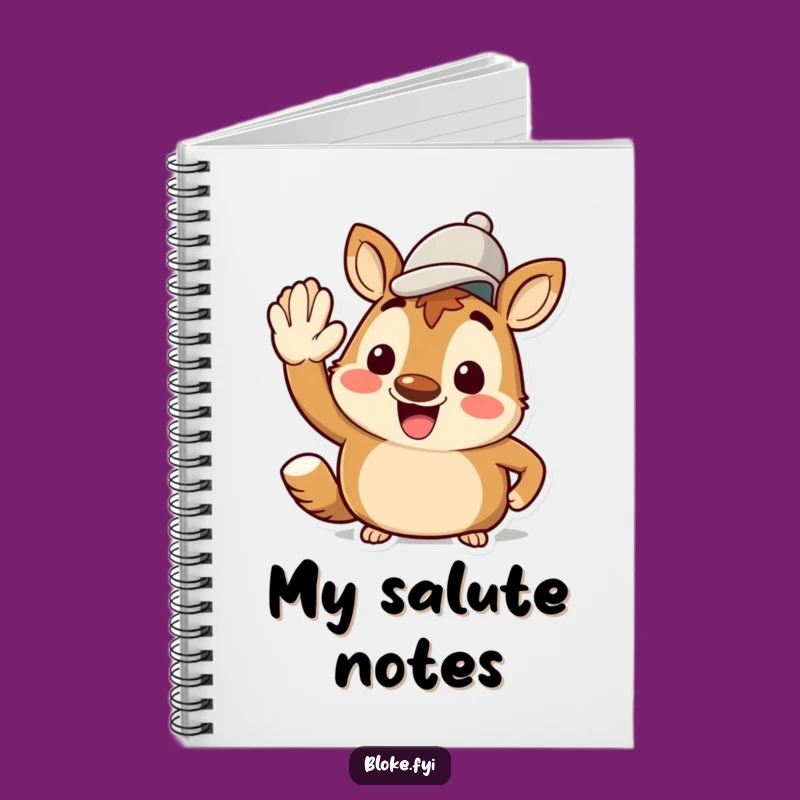 Funny Bloke Animal Salute Notebook - Jot Down Ideas with Jaunty Flair