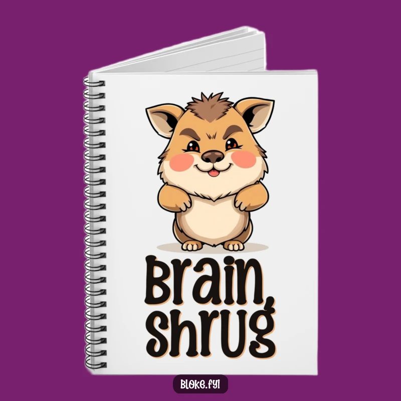 Funny Gruff Animal Shrug Notebook: Jot Down Thoughts with a Shrug