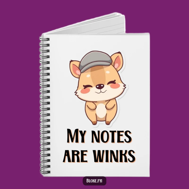 Funny Stout Animal Flat Cap Wink Notebook: Jot Down Ideas with a Smile