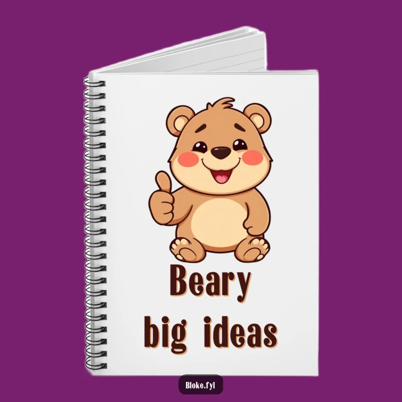 Funny Thumbs Up Bear Notebook: Cheerful Thoughts, Goofy Journal Gift!