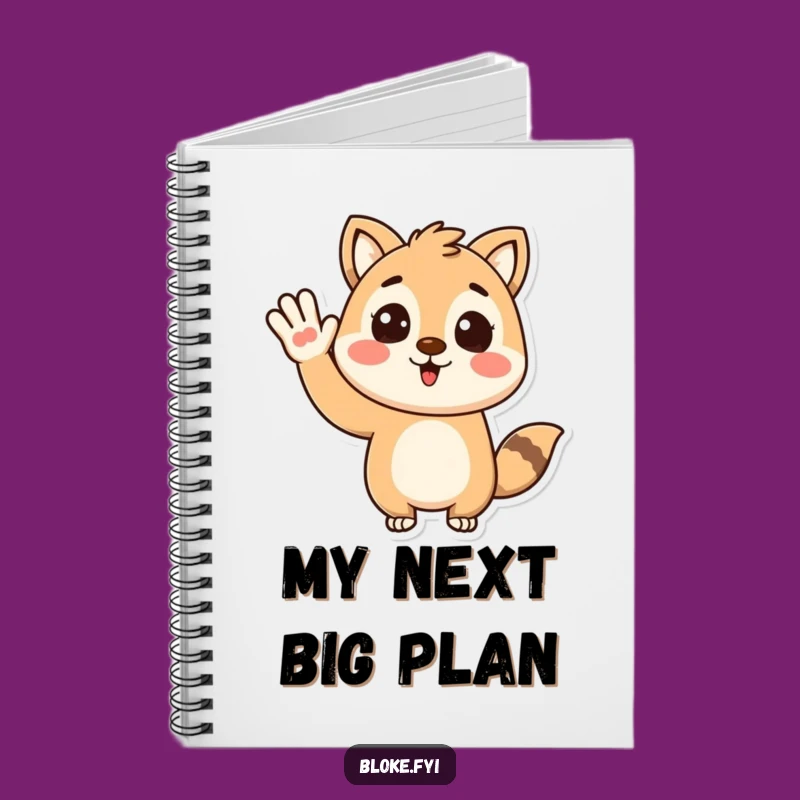Funny Waving Animal Notebook: Enthusiastic Journal for Humorous Ideas and Notes