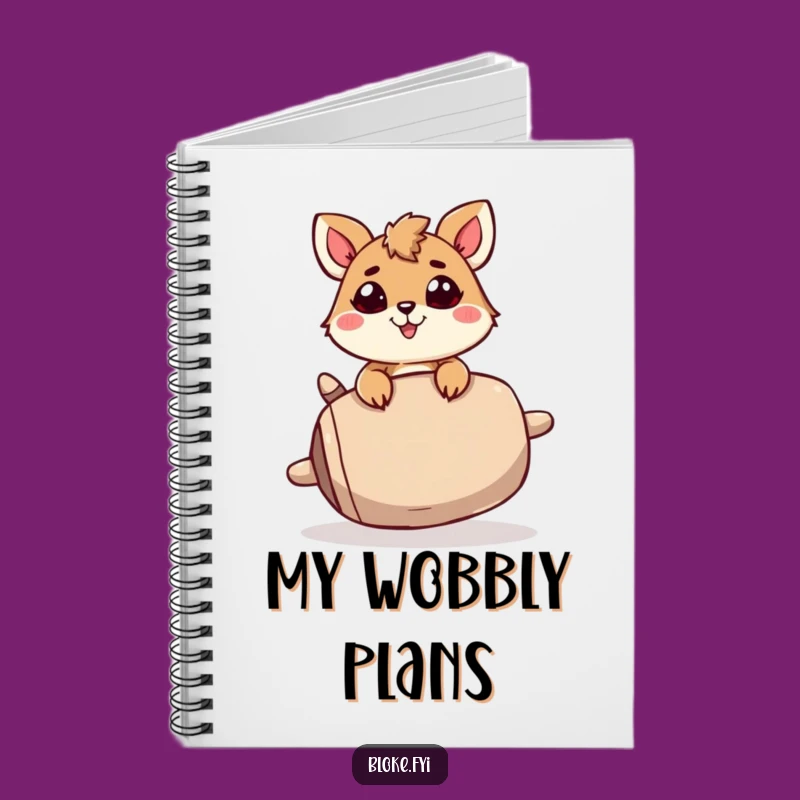 Funny Wobbly Balance Animal Notebook: Jot Down Your Determined Plans