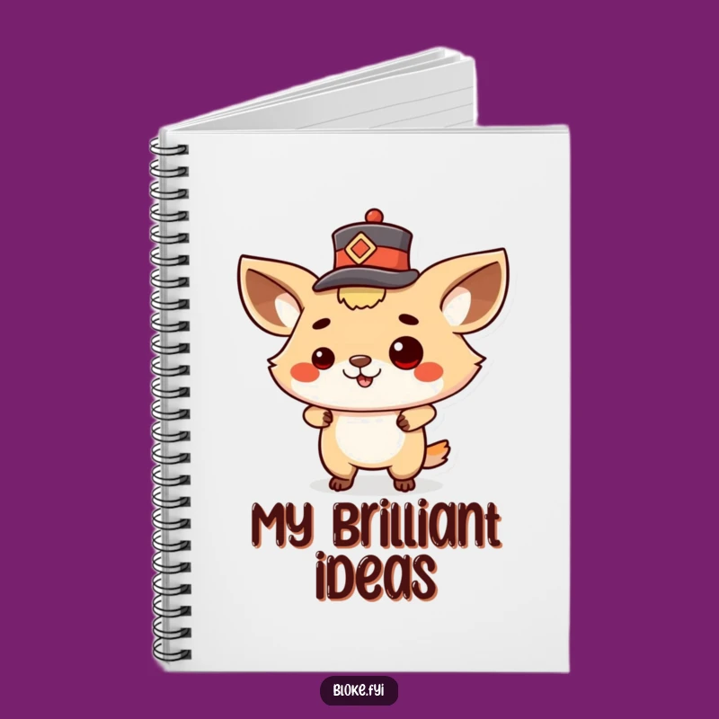 Funny Proud Animal Hat Tip Notebook - Jot Down Confident Ideas