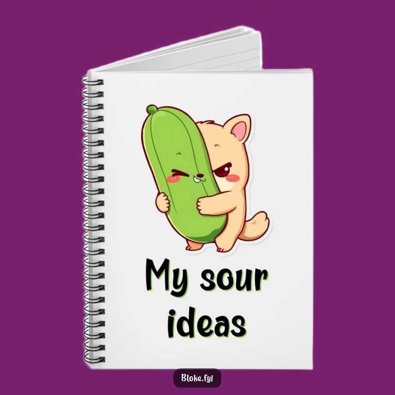 Funny Bloke Pickle Journal - Sly Wink Cover, Quirky Notebook Funny Gift