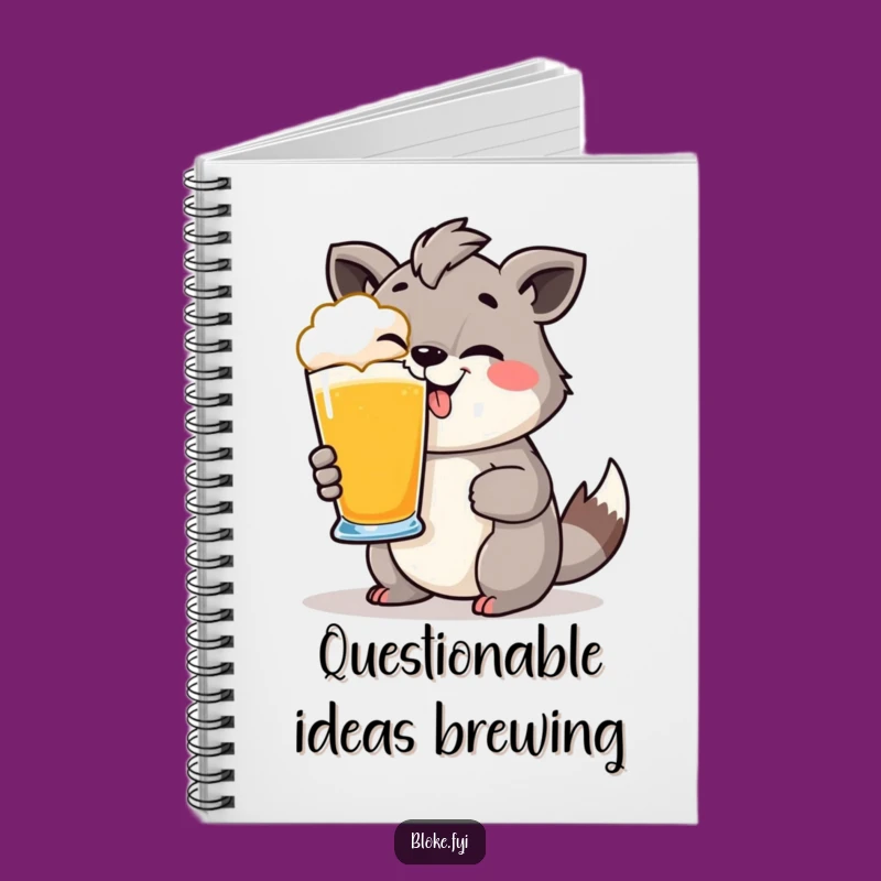 Funny Cheeky Animal Pint Glass Notebook: Jot Down Ideas with a Smile