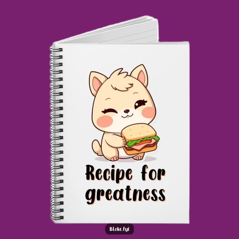 Funny Bloke Animal Sandwich Notebook - Jot Down Your Gourmet Ideas
