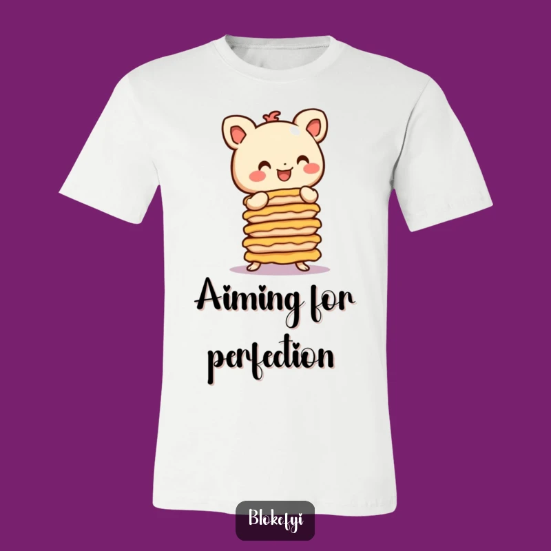 Funny Pie Balancer T-Shirt: Stubby Dessert Hero, a Whimsical Funny Gift for Sweet Tooths