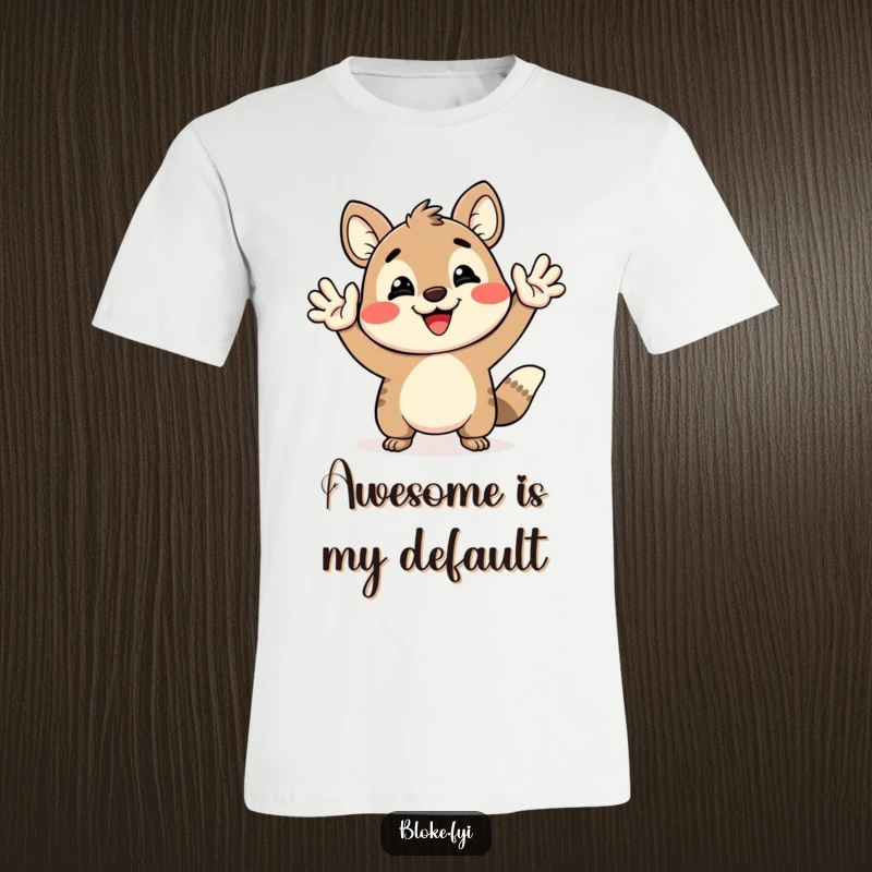 Funny T-Shirt featuring a happy animal character performing an over-the-top high-five with a wide, infectious grin.