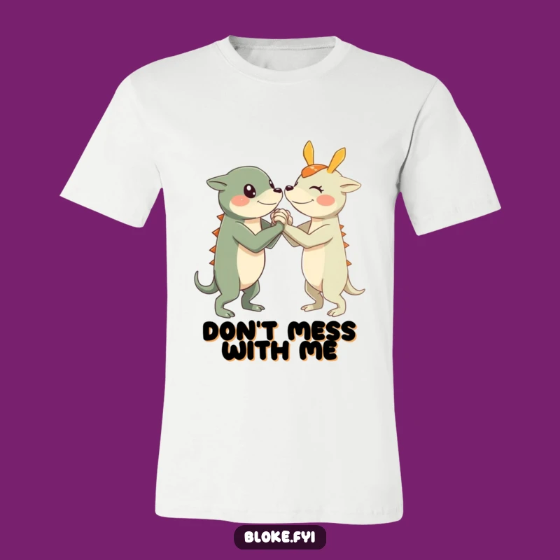 Funny Arm Wrestle Creature T-Shirt: Show Your Playful Strength