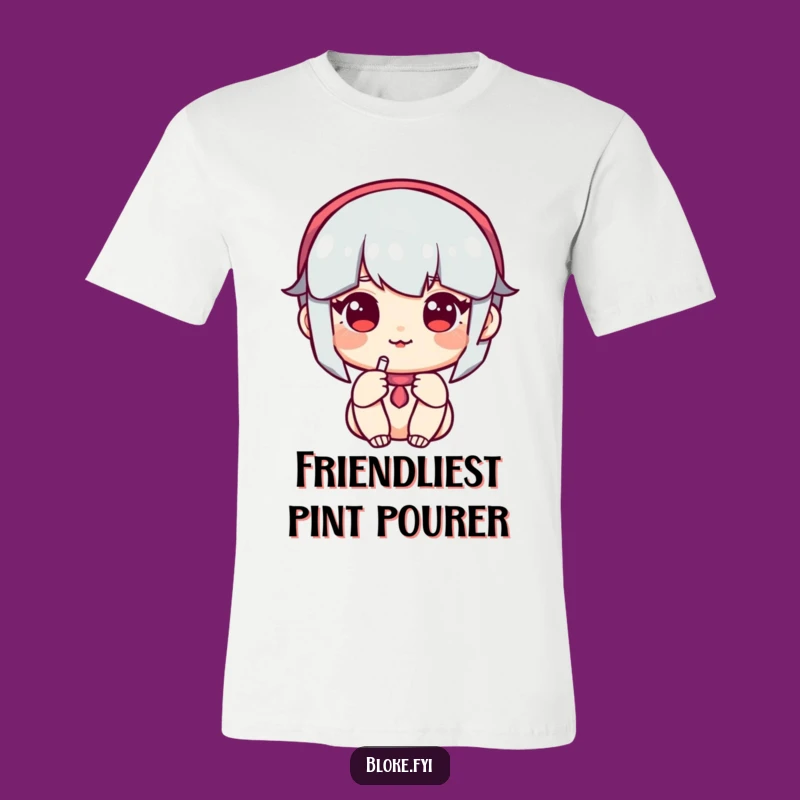 Funny Beer T-Shirt: Amiable Character's Pint Offer Makes a Hilarious Gift