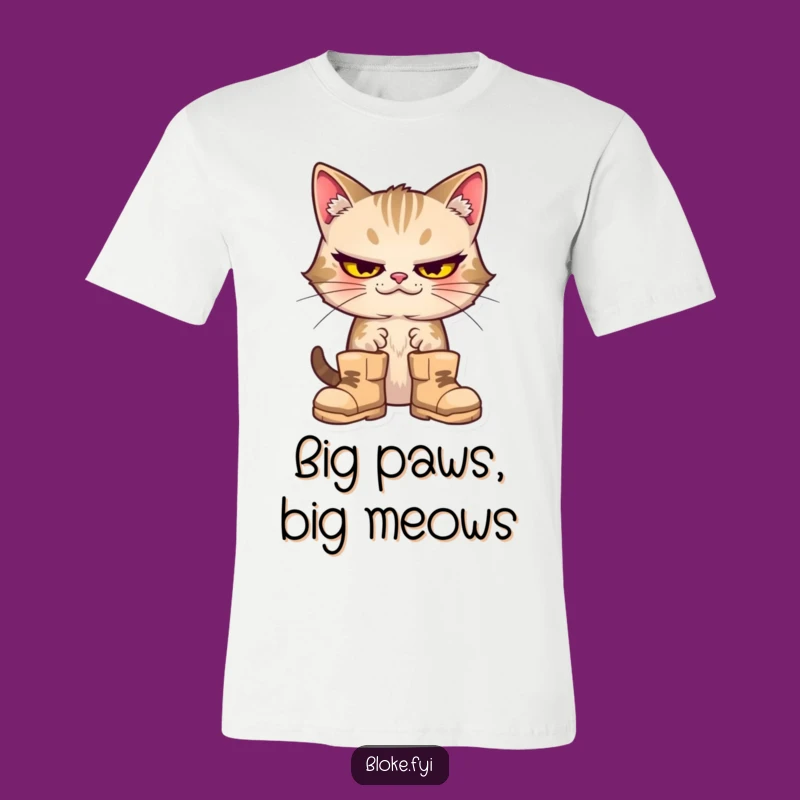 Funny Cat Goofy Boots T-Shirt: Unleash Your Inner Feline Fun! A Hilarious Funny Gift.