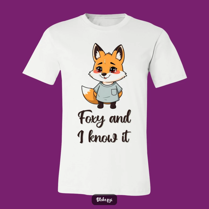 Funny Fox T-Shirt: Chic Scruffy Fox Casual Style Tee