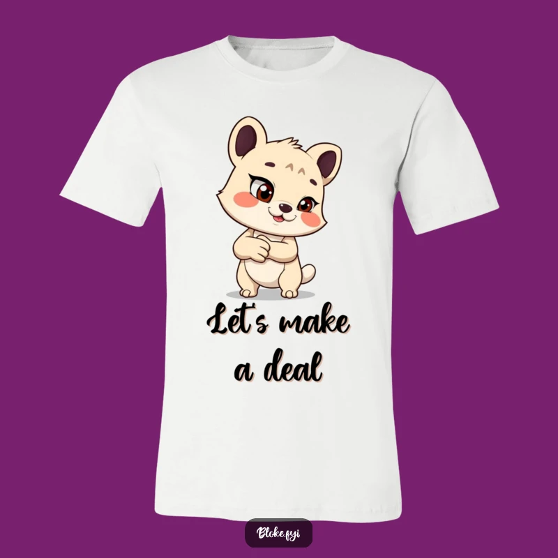 Funny Mischievous Handshake T-Shirt - Playful Animal Offer, Great Humorous Gift