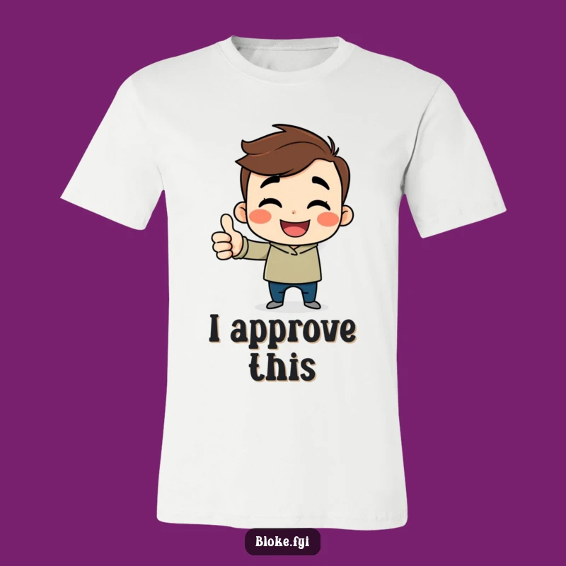 Funny Thumbs Up Guy T-Shirt: Cheerful Smile Graphic Tee Gift