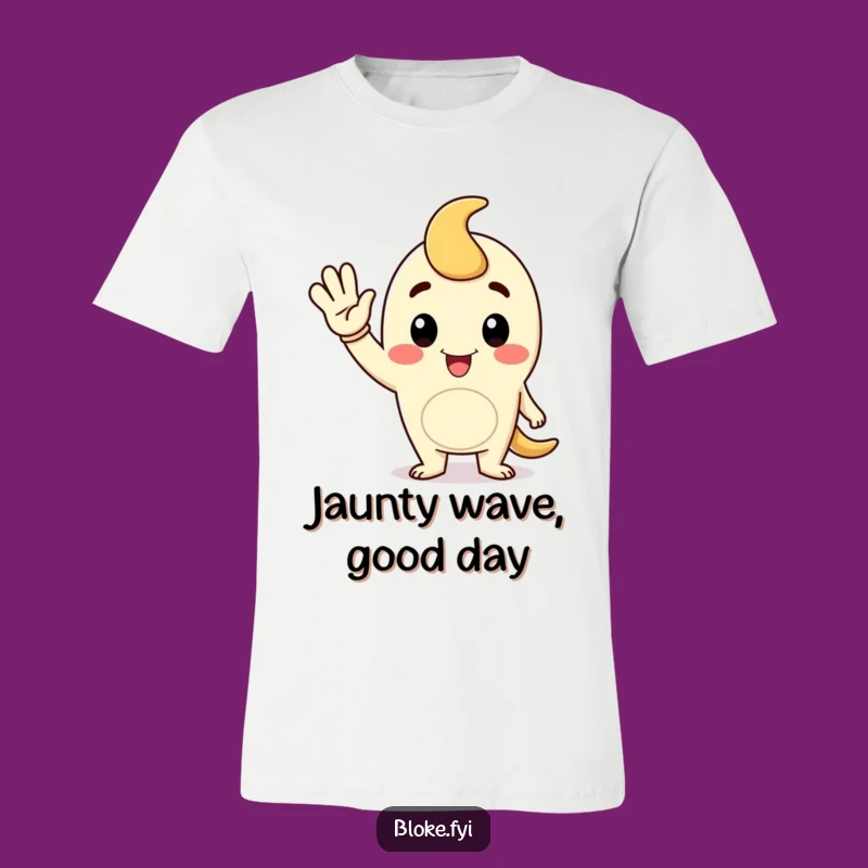 Funny Waving Fellow T-Shirt, Casual Gift for Friendly Vibes
