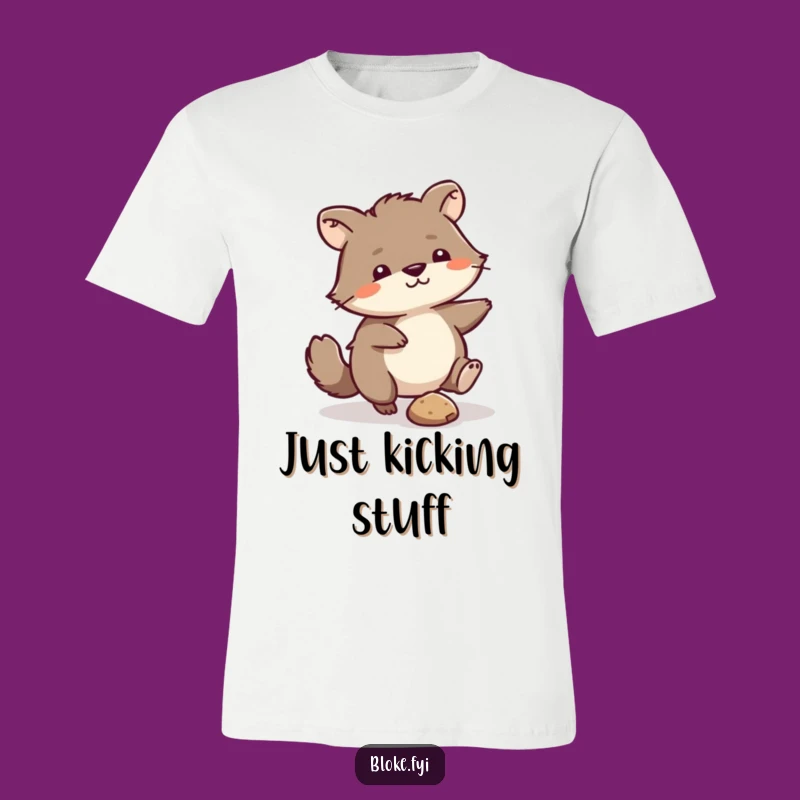 Funny Scruffy Animal Pebble Kicker T-Shirt: Wear Your Daily Dose of Sass