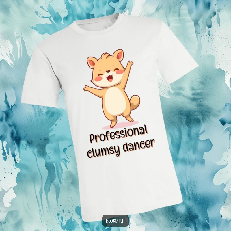 Funny T-Shirt: A robust animal is captured mid-clumsy dance, expressing pure joy and infectious, humorous energy.