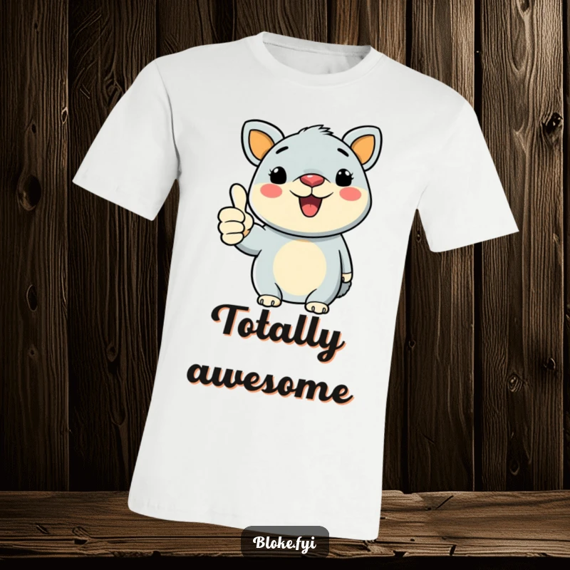 Funny Bold Animal T-Shirt featuring distinct lines and a character giving a hearty thumbs-up, perfect for expressing approval.