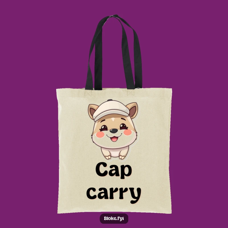 Funny Cute Animal Flat Cap Tote Bag - Stylish & Cheerful Carryall