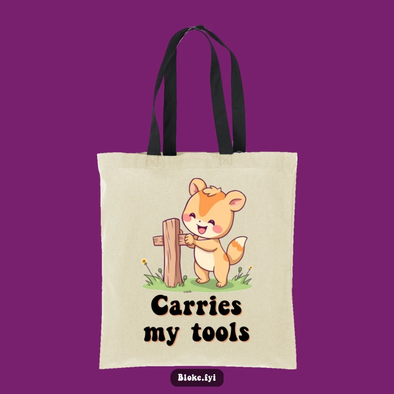 Funny Fixer Animal Tote Bag: Happy DIY Style for Humorous Errands