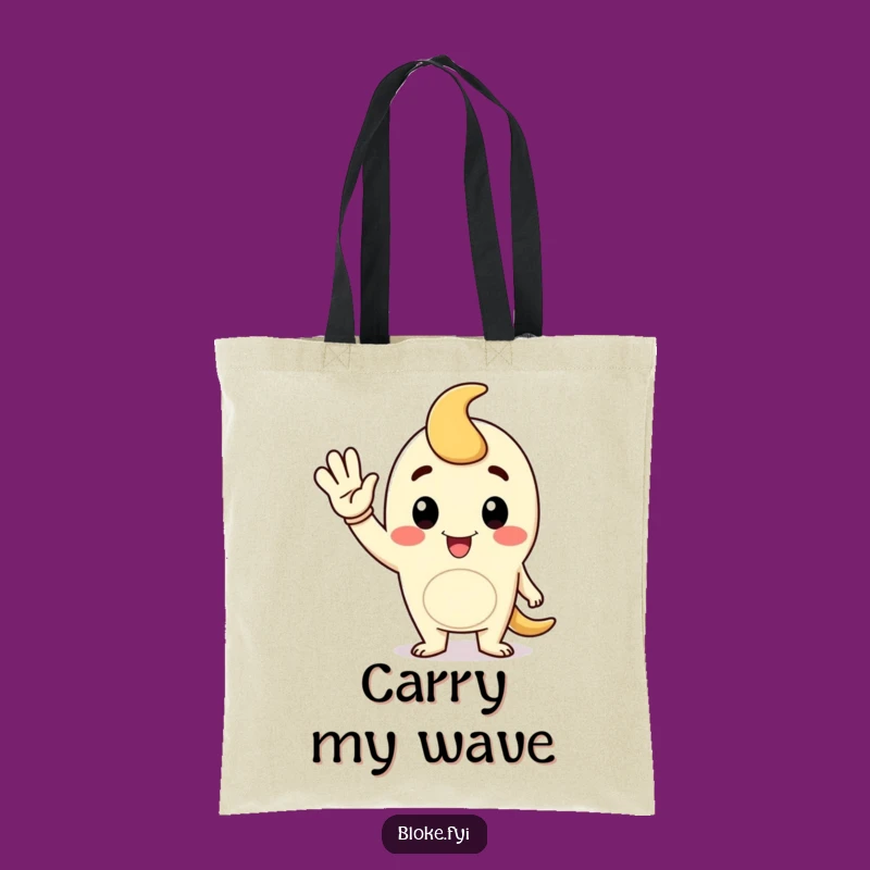Funny Waving Fellow Tote Bag, Stylish Gift for Friendly Errands