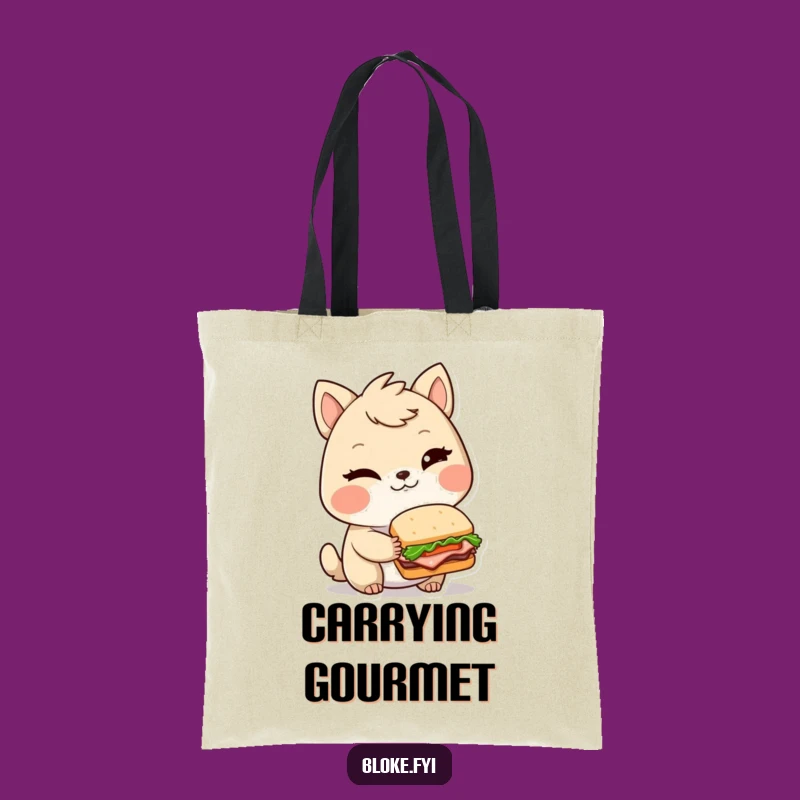 Funny Winking Sandwich Bloke Animal Tote Bag - Carry Your Delights
