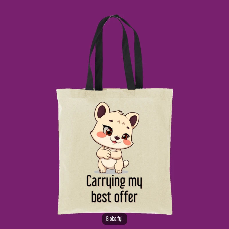 Funny Mischievous Handshake Tote Bag - Playful Accessory, Ideal Funny Gift