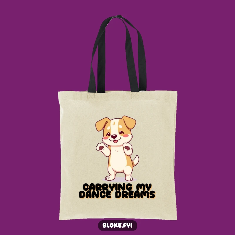 Funny Dog Tote Bag: Carry Your Laughs with Dancing Paws, Stylish & Humorous Gift