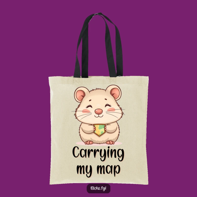 Funny Wombat Tote Bag, Shy Explorer Design, Practical and Hilarious Everyday Carryall