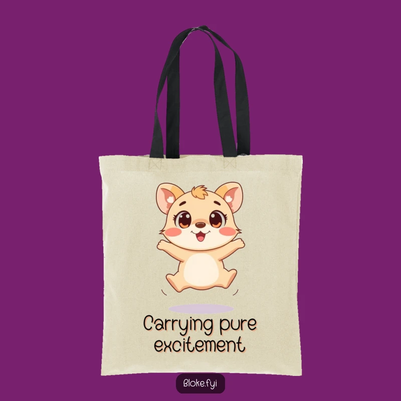 Funny Clumsy Animal Jump Tote Bag - Carry Your Enthusiasm