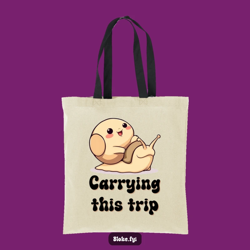 Funny Tripping Snail Bloke Animal Tote Bag - Carry Your Mishaps