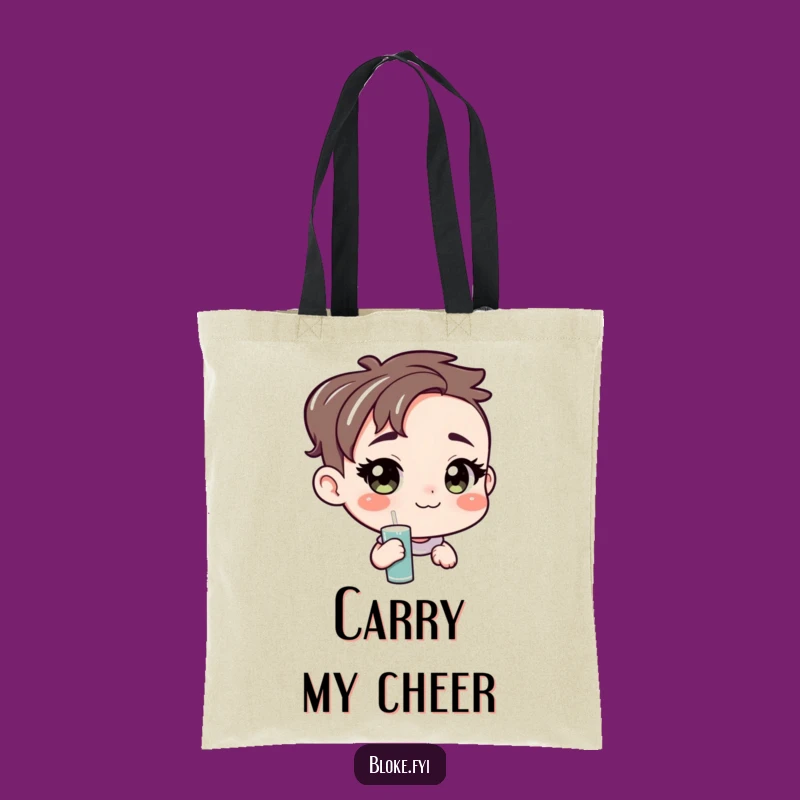 Funny Amiable Character Pint Tote Bag - Unpretentious Friendly Carry-All