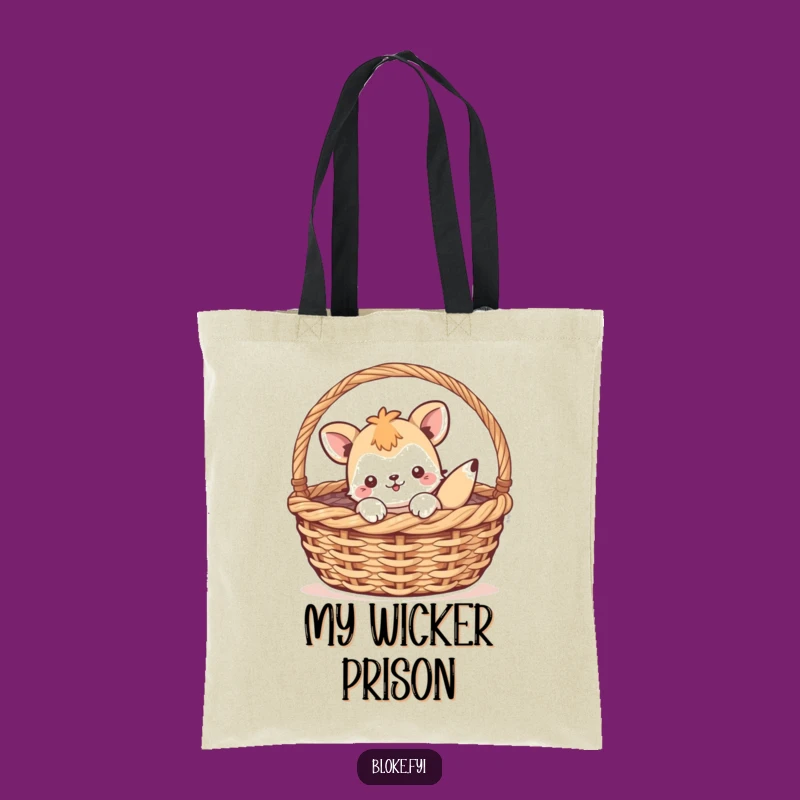 Funny Animal Basket Tote Bag - Playful Design, Perfect Carry-All Funny Gift