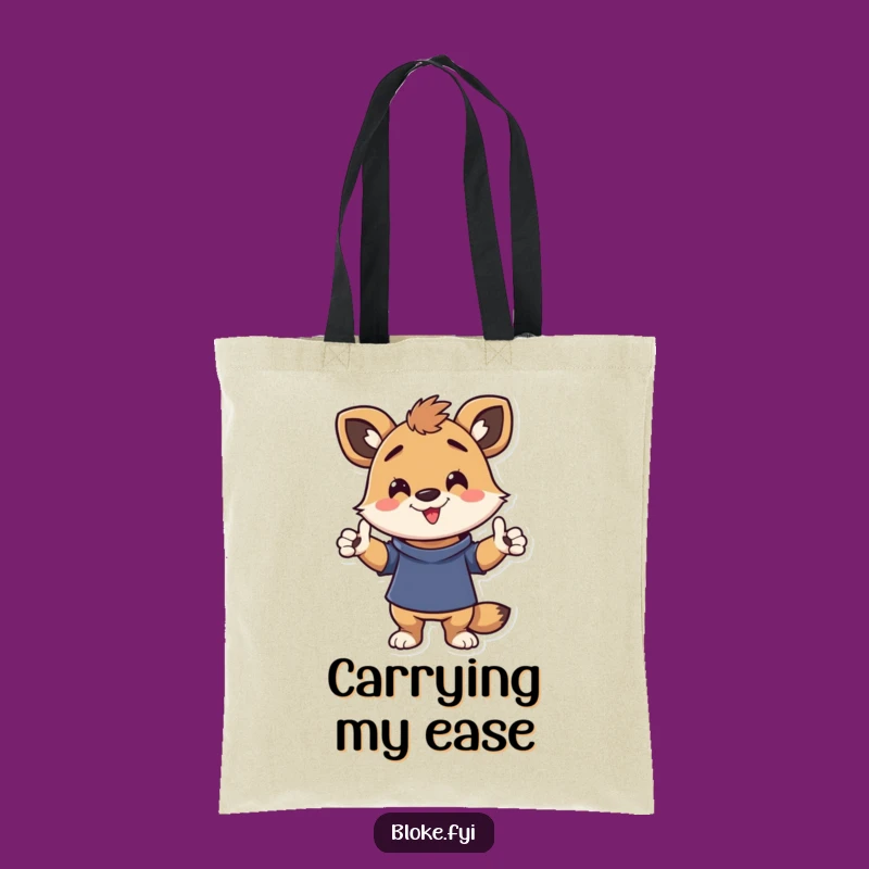 Funny Animal Character Pose Tote Bag - Casual Style, Perfect Funny Gift