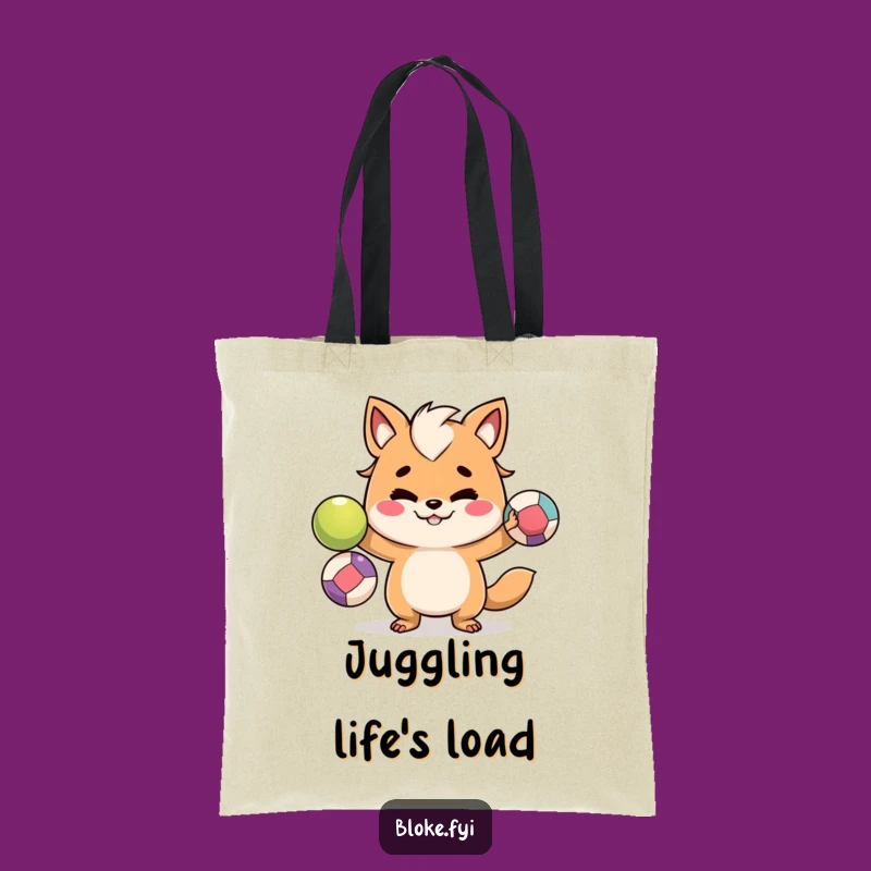 Funny Bloke Animal Juggler Tote Bag - Carry Your Skills in Style