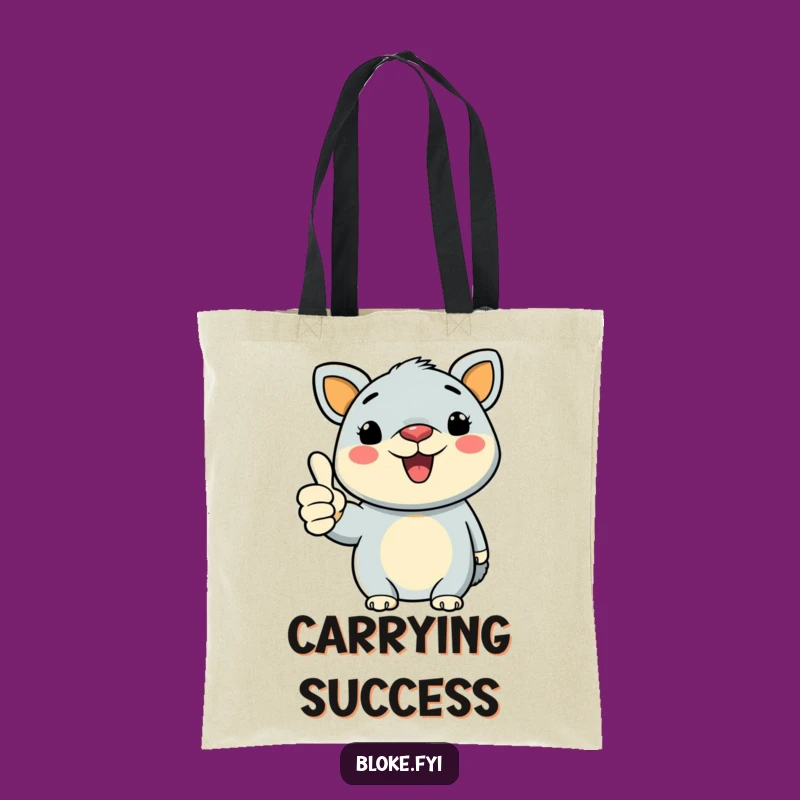 Funny Bold Animal Thumbs-Up Tote Bag: Carry Positivity Everywhere