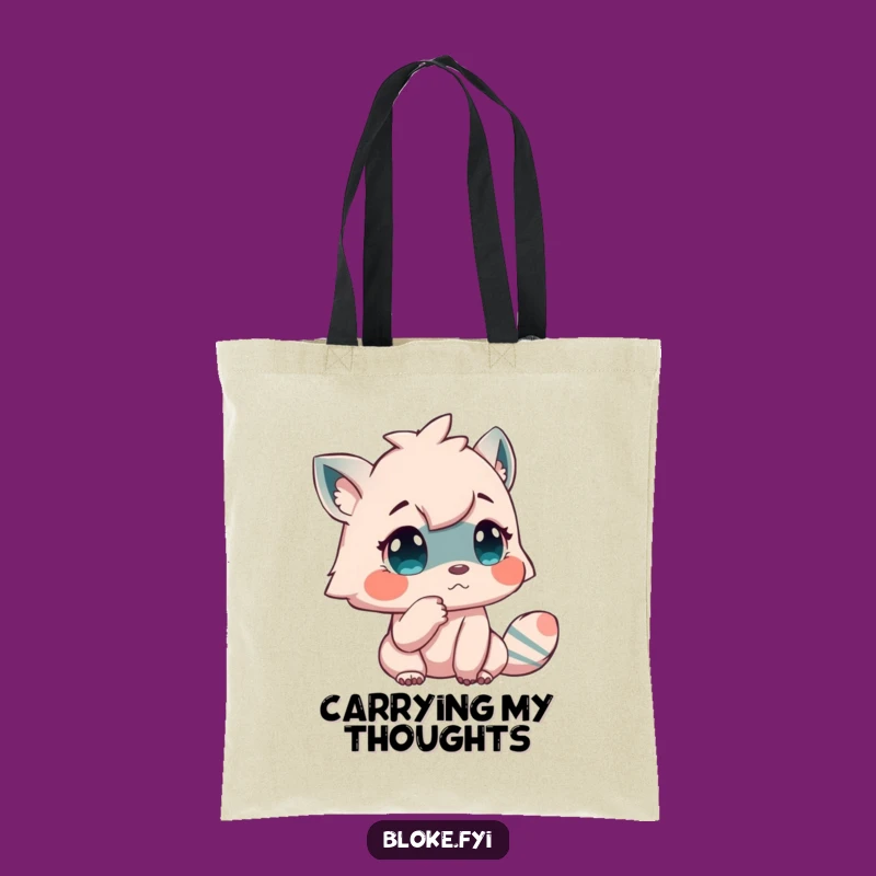 Funny Contemplation Tote Bag - Pondering Accessory, Ideal Funny Gift