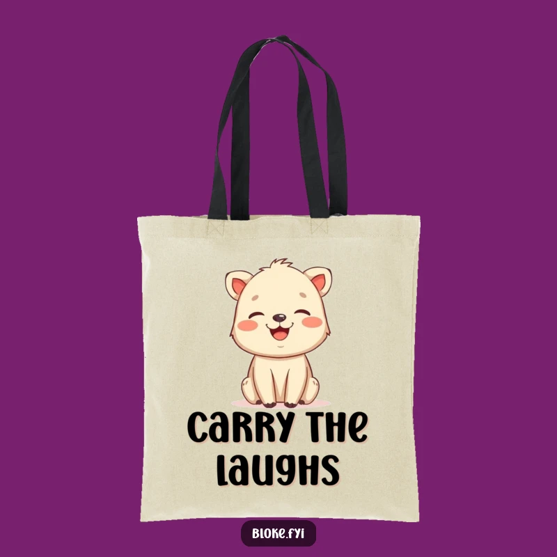 Funny Rough Charm Animal Laugh Tote Bag - Friendly Carry-All