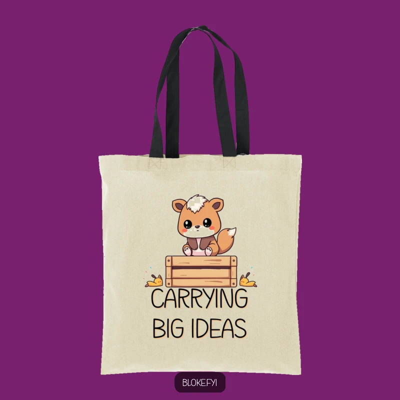 Funny Thoughtful Animal Tote Bag - Stylish Bag for Ponderers, Ideal Funny Gift