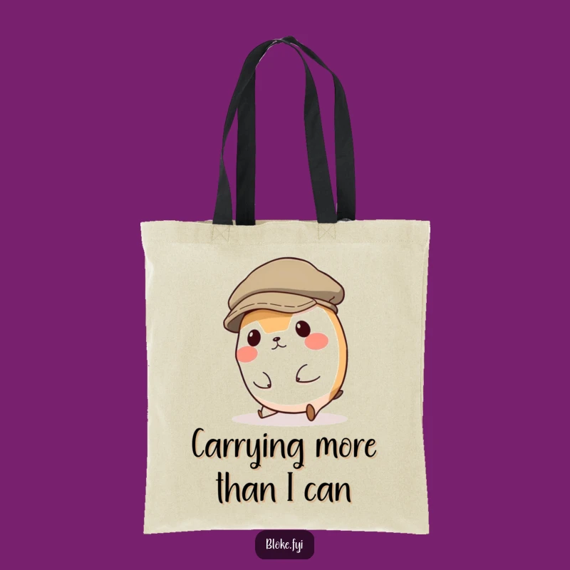 Funny Tripping Animal Tote Bag: Carry Your Clumsy Charm