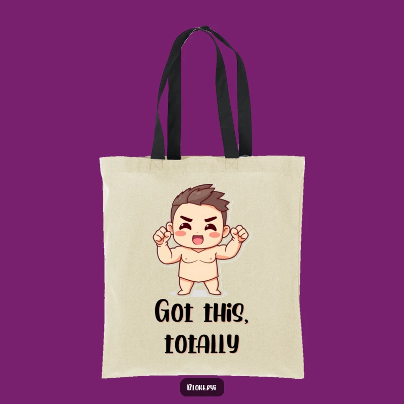 Funny Strong Character Fist Tote Bag: Carry Your Drive with Pride