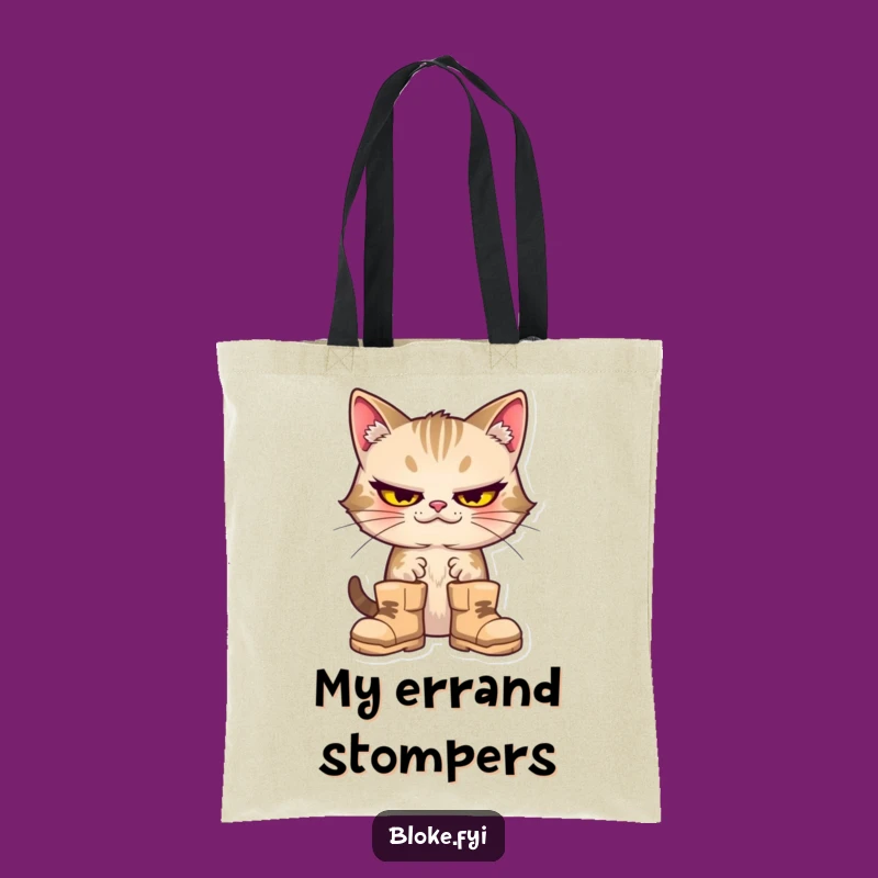 Funny Cat Boots Tote Bag: Carry Your Fun! A Practical Funny Gift for Cat Fans.
